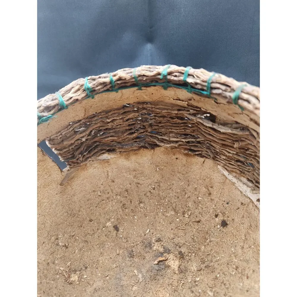 Natural Gourd Basket weaved twigs and hand painted
